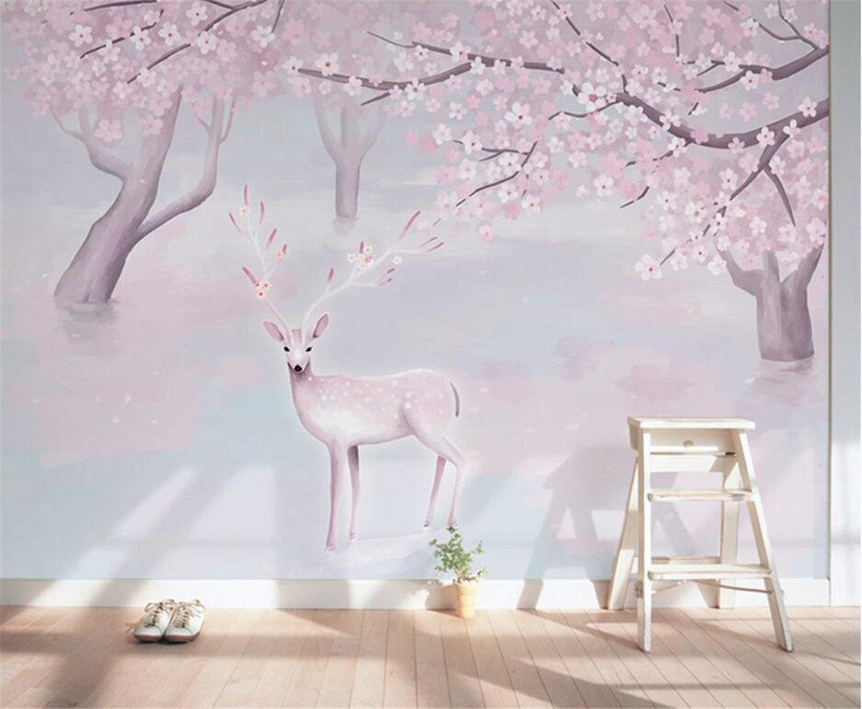 Home Improvement Background - custom Nordic elk TV background wall