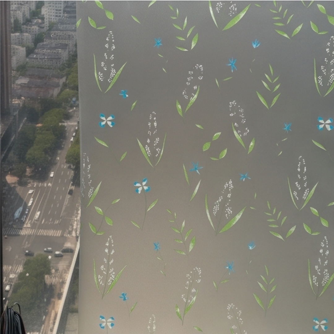 Self Adhesive Fresh Floral Lea - огляд і ціна Window Insulation Film