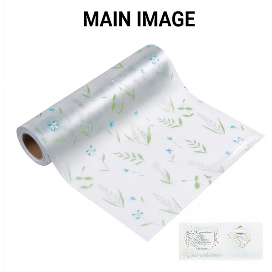 Self‑Adhesive Blue Wildflower  - огляд і ціна Window Insulation Film
