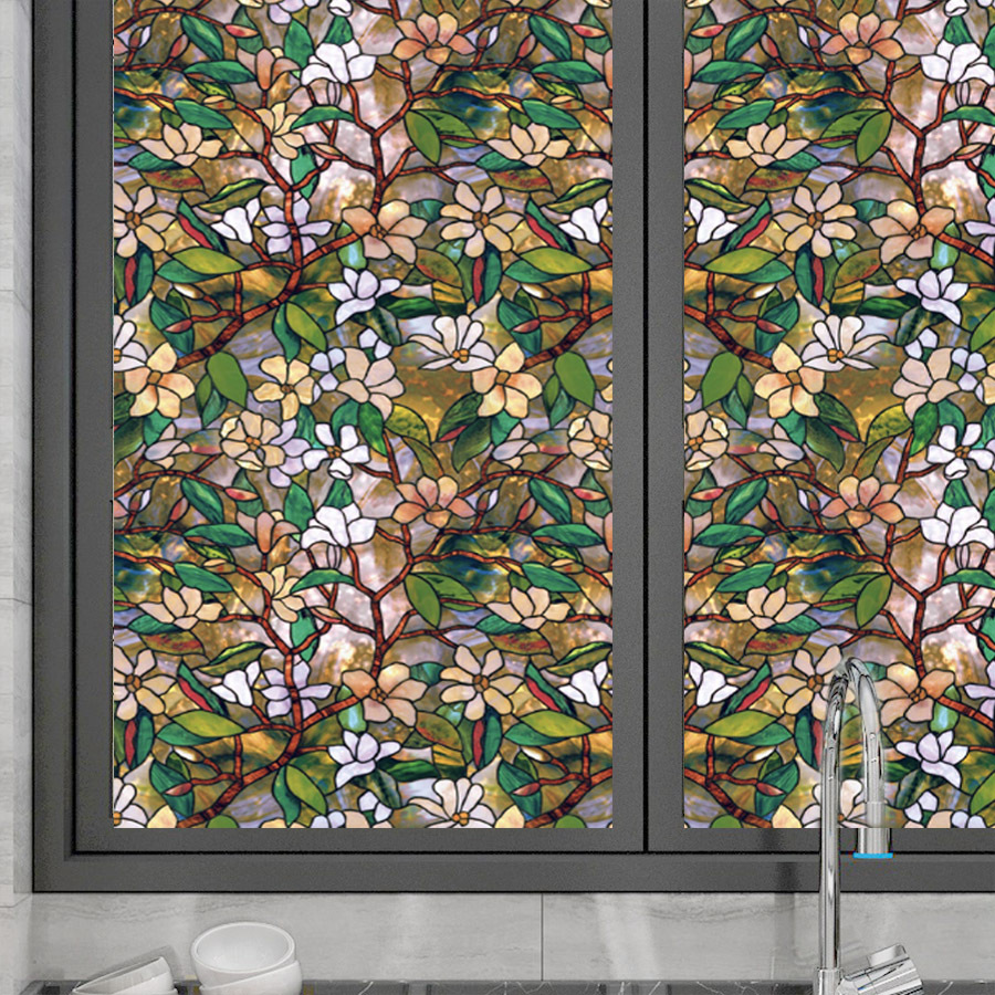 Flower Pattern Electrostatic W - огляд і ціна Window Insulation Film