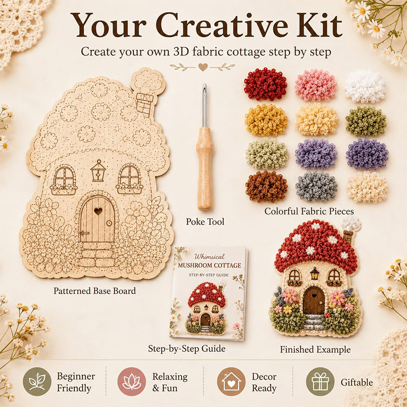 3D Mushroom House Poke Art DIY - огляд і ціна Home Improvement House