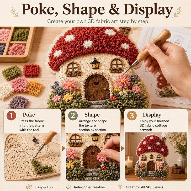 3D Mushroom House Poke Art DIY - огляд і ціна Home Improvement House