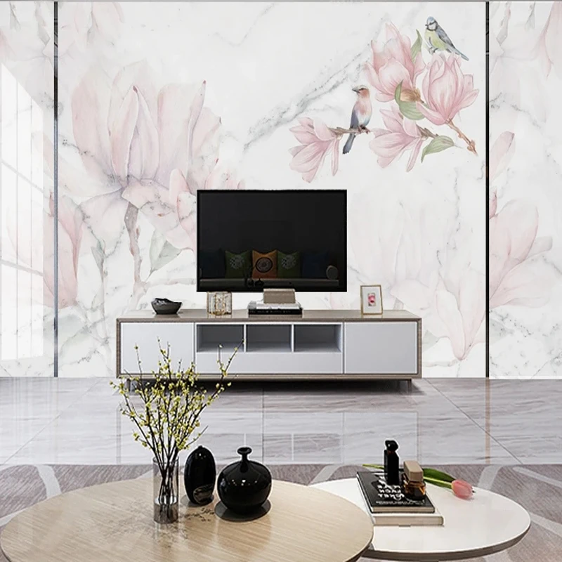 Custom 3D Mural Pink Flowers B - огляд і ціна Home Improvement Background