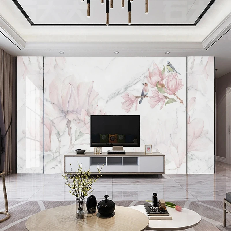 Custom 3D Mural Pink Flowers B - огляд і ціна Home Improvement Background
