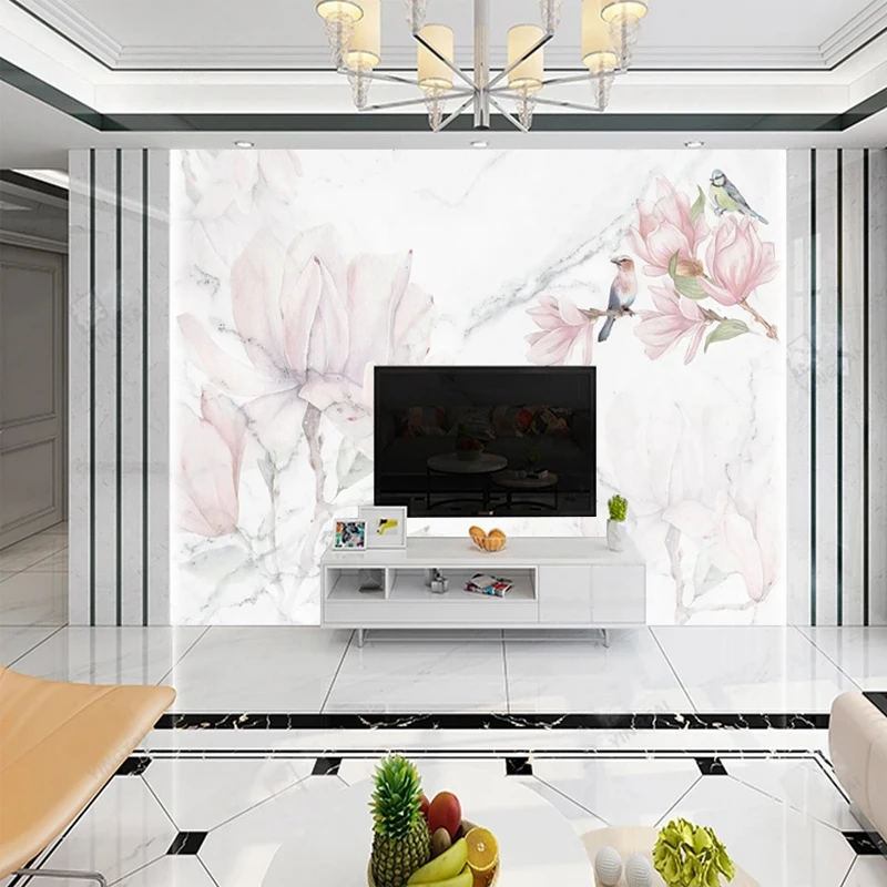 Custom 3D Mural Pink Flowers B - огляд і ціна Home Improvement Background