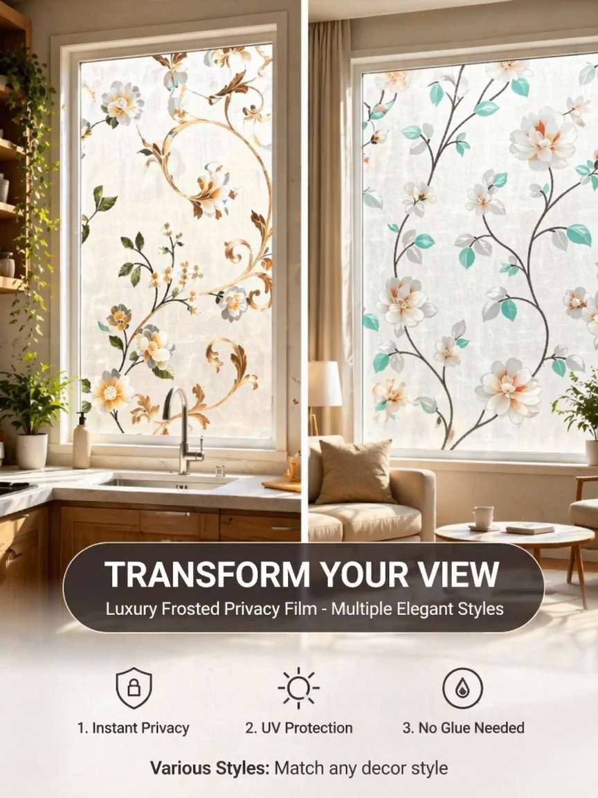 Embroidery Pattern Frosted Pri - огляд і ціна Window Insulation Film