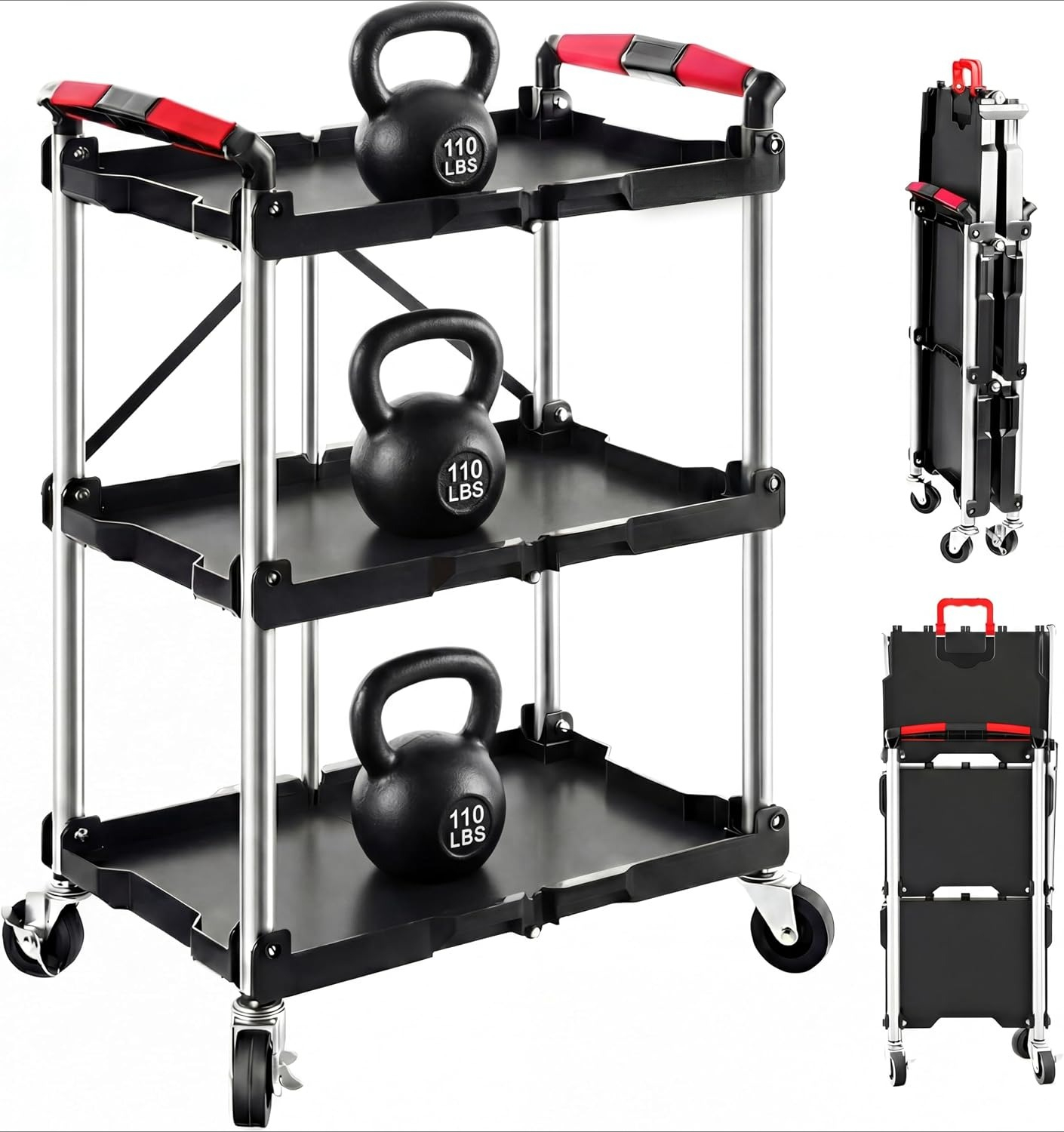 3-Shelf Foldable Rolling Utili - огляд і ціна Home Improvement House