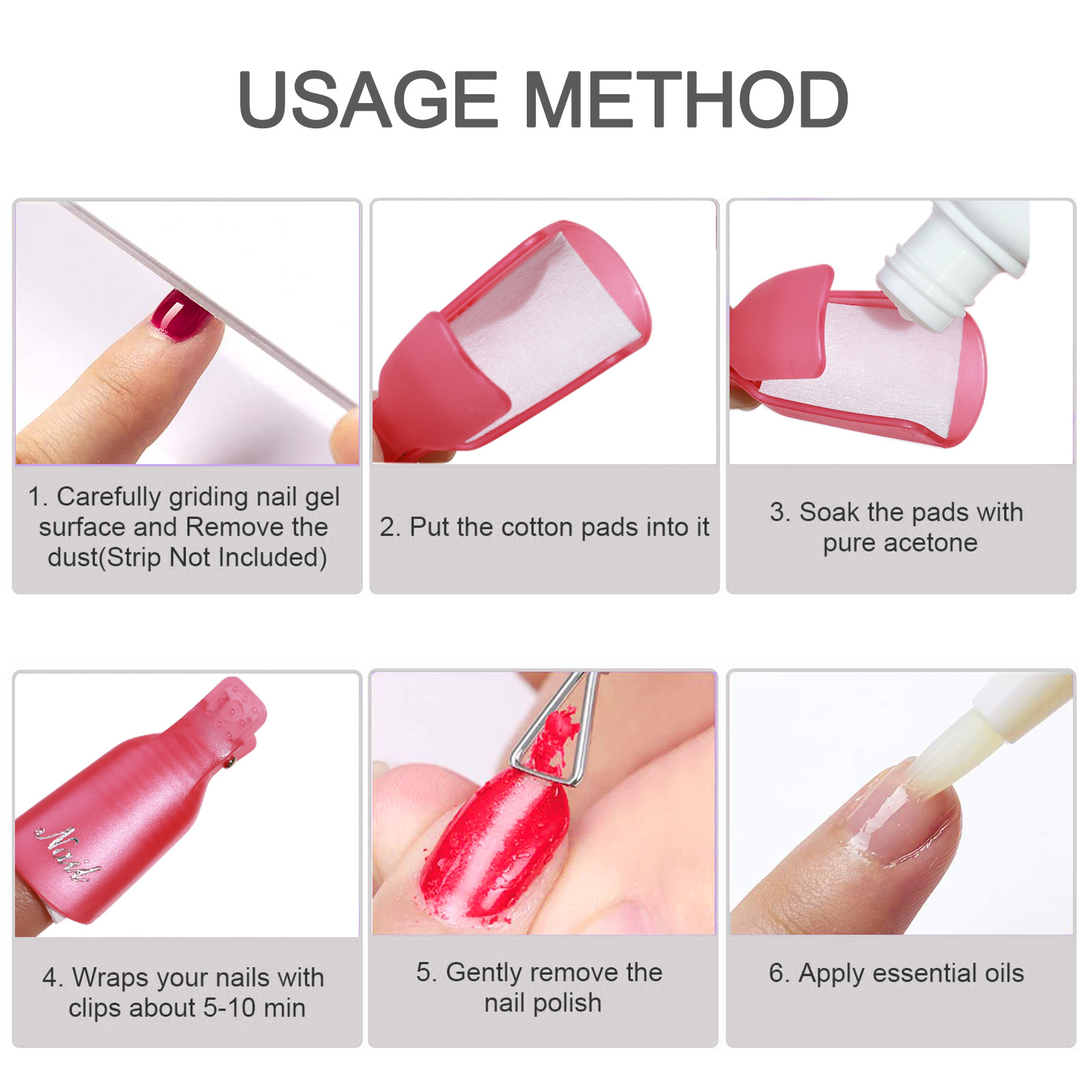 10 Pcs Nail Polish Remover Cli - огляд і ціна Home Improvement House